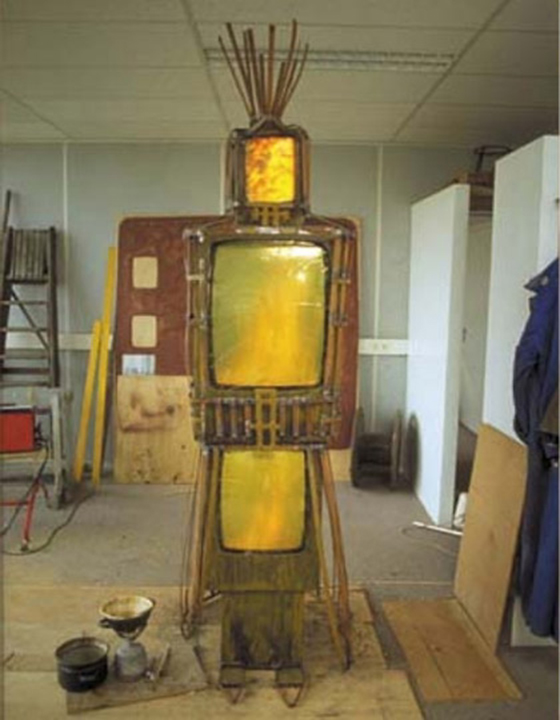 vuuromaat in atelier